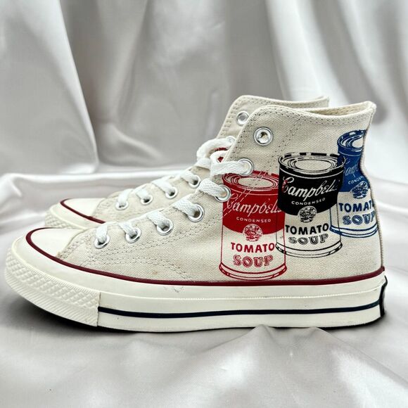 Converse Andy Warhol Soup Cans Womens 6.5 Mens 4.5 High Top Sneakers 147121C - Picture 1 of 16